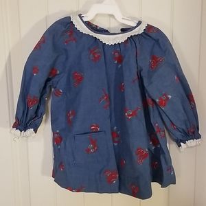 Homemade vintage 2T denim circus dress